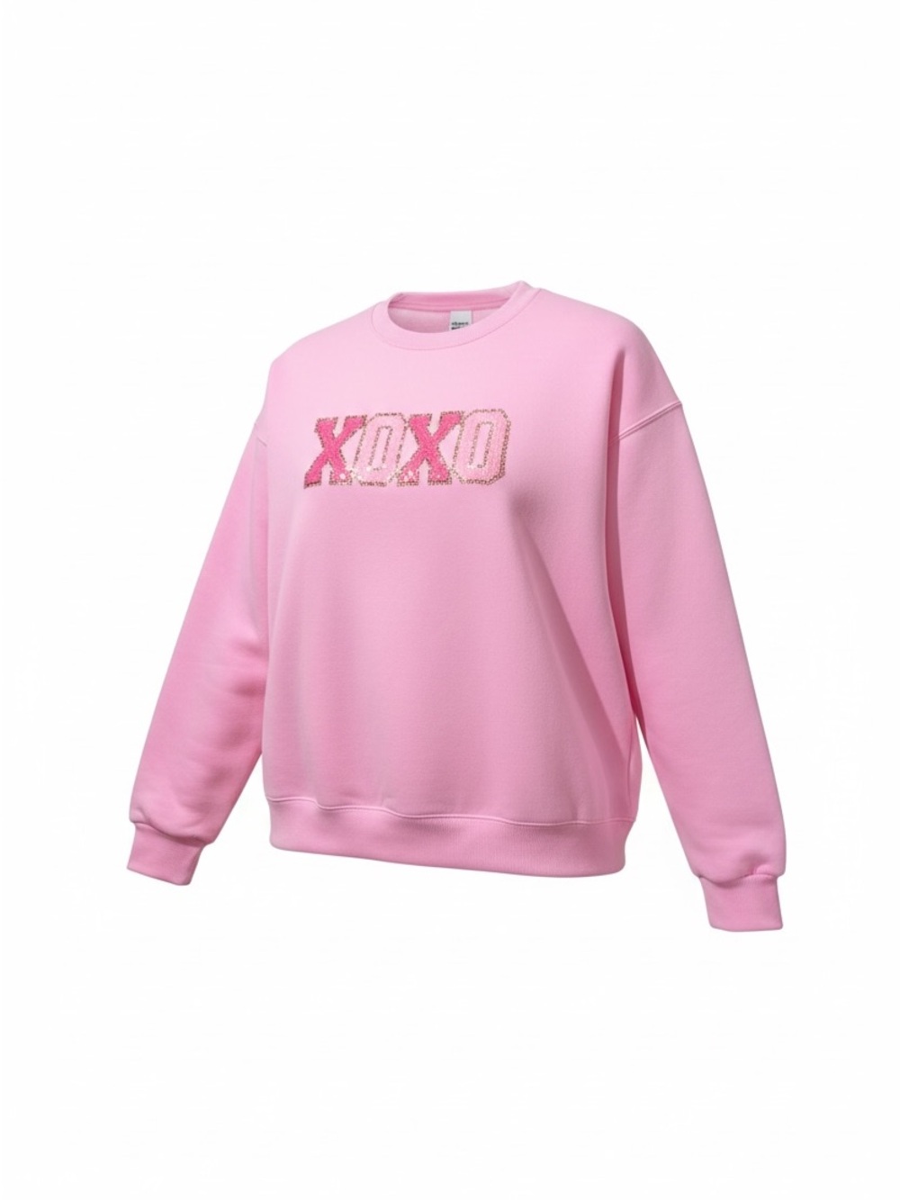 Pink Sequin XOXO Crewneck Sweatshirt - Women's Top